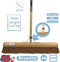 Synx Tools Coco bezem 40cm en Stoffer en blik met lange steel 97 cm - Paardenhaar / zaalveger - Classic - Hout/Metaal