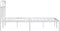 vidaXL - Bedframe - met - hoofdbord - metaal - wit - 150x200 - cm