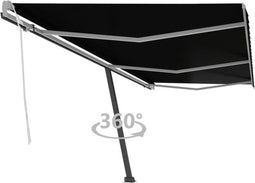 vidaXL - Luifel - vrijstaand - handmatig - uittrekbaar - 600x300 - cm - antraciet