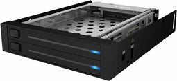 Icy Box IB-2226STS - Mobile rack voor 2x HDD/SSD - 3.5" bay - Zwart