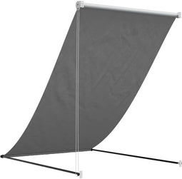 vidaXL - Uittrekbare luifel - 150x150 cm - Staal en stof - Antraciet