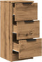 vidaXL - Dressoir - 30x30x70 - cm - bewerkt - hout - artisanaal - eikenkleur