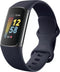imoshion Siliconen bandje - Geschikt voor Fitbit Charge 6, Charge 5 - Donkerblauw - L