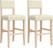 vidaXL - Barstoelen - 2 - st - massief - rubberhout - en - kunstleer