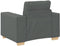 vidaXL Fauteuil - 100x78x80 cm - stof - donkergrijs