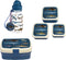Rex London Lunchbox set met Broodtrommel / Drinkfles / Snackdoosjes (3 stuks) - Haai