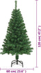 vidaXL - Kunstkerstboom - met - dikke - takken - 120 - cm - PVC - groen