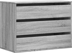 vidaXL - Ladekast - 80x41x58 - cm - bewerkt - hout - grijs - sonoma - eikenkleurig