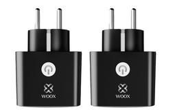 Woox R6169 - Wifi & Matter Smart Plug - 2-pack - Zwart - 55 x 55 x 84 mm (2 stuks)