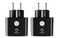 Woox R6169 - Wifi & Matter Smart Plug - 2-pack - Zwart - 55 x 55 x 84 mm (2 stuks)