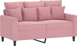 vidaXL - Tweezitsbank - 120 - cm - fluweel - roze