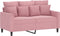vidaXL - Tweezitsbank - 120 - cm - fluweel - roze