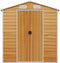 vidaXL - Tuinschuur - 191x555x198 - cm - gegalvaniseerd - staal - lichtbruin