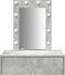 vidaXL - Wandkaptafel - met - LED-verlichting - - - Betonnen - Grijs