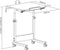 VDD Laptoptafel - Verrijdbaar bureau - Hoogte verstelbaar 68-96 cm - Kantelbaar bureaublad - Wit-bruin