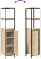 vidaXL - Badkamermeubel - met - planken - 36x35x165 - cm - Sonoma - eikenkleurig