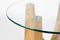 Zuiver Kobe Bijzettafel Rond 45 cm Glas/ Hout - Beige
