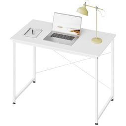 Woltu Bureau met Metaal Frame - Wit - 100 x 50 x 75 cm