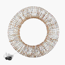 PTMD Kerstkrans Hibba - 60x13x60 cm - Ijzer - Brons