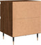 vidaXL - Nachtkastje - 40x35x50 - cm - bewerkt - hout - bruin - eikenkleur