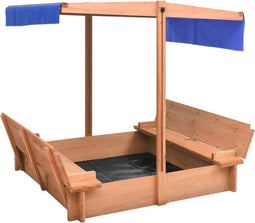 LuxeLivin' - Zandbak met dak 112x112x112 cm vurenhout