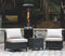 Bali OUTDOORS SRPH84 - Lounge Terrasverwarmer 11 kW - Staande Flameheater - RVS met zwarte accenten