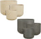 Mica Decorations Bloempot Chess - 45x45x38 cm - cement - Creme,Donker Grijs