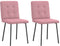 vidaXL - Eetkamerstoelen - 2 - st - fluweel - roze