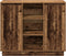 vidaXL - Dressoir - met - LED - - - Oud - Hout - 90x32x75 - cm - Gelaagd - Hout