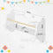 Woltu Kinderboekenkast Wolkvormige Wandplank - MDF en Grenenhout Wit - 3 Planken 45x12,7x23 cm