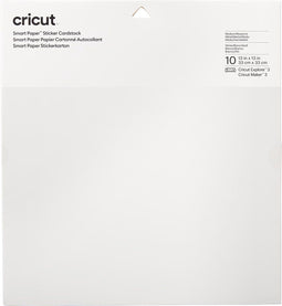 Cricut - Smart Sticker Cardstock - 30,5 cm x 30,5 cm zonder snijmat - Wit (10 sheets)