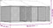 vidaXL - Hondenhok - met - dak - en - deuren - 4x2x2 - m - gegalvaniseerd - staal - grijs