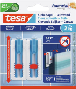 Klevende spijker tesa canvas tegels 2kg wit