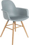Zuiver Albert Kuip Eetkamerstoelen met armleuning Lichtgrijs - Set van 2