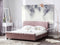 AVALLON - Tweepersoonsbed - Roze - 140 x 200 cm - Fluweel