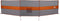 vidaXL - Windscherm - camping - waterdicht - 490x123 - cm - grijs - en - oranje