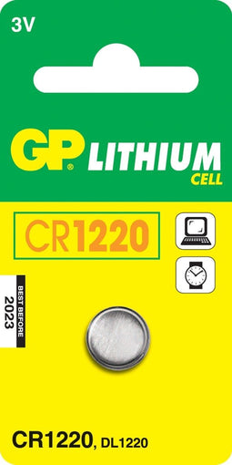 GP CR1220 - Lithium Coin Batterij - 36 mAh 3 V - Aluminium