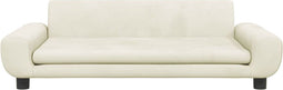 vidaXL Kinderbank 100x54x33 cm fluweel crèmekleurig