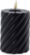 swirl led kaars zwart 10x7,5cm