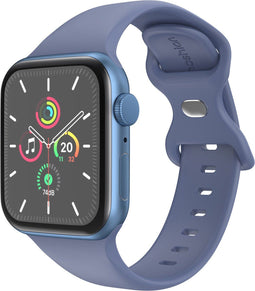 imoshion Siliconen⁺ bandje - Geschikt voor Apple Watch 1, 2, 3, 4, 5, 6, 7, 8, 9, 10 (42 mm), SE - 38/40/41 mm - Blauw - S/M