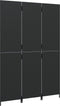 vidaXL - Kamerscherm - 3 - panelen - poly - rattan - zwart