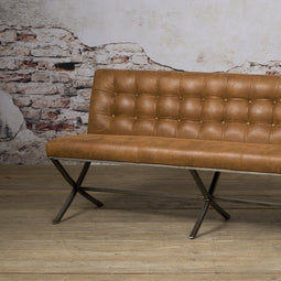 SIDD Barcelona bench 185 - fabric cherokee 8 cognac
