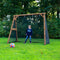 AXI 4-in-1 SportsFun in Bruin - 4-in-1 Frame voor schommel, voetbal, volleybal en tennis - Schommelframe met net voor diverse sporten - FSC hout
