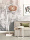 GOOD&MOJO Vloerlamp Madeira - Bamboe Wit/Rotan - 74x48x176cm - Modern - Staande lampen voor Woonkamer - Slaapkamer