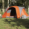 vidaXL - Koepeltent - 6-persoons - waterdicht - grijs - en - oranje