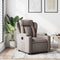 Fauteuil verstelbaar stof taupe