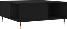vidaXL - Salontafel - 80x80x36,5 - cm - bewerkt - hout - zwart
