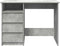 vidaXL - Bureau - 102x50x75 - cm - bewerkt - hout - betongrijs
