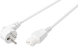 Sygonix SY-5043442 Aansluitkabel Apparaat (warm) Wit 2.00 m