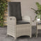 vidaXL - Tuinstoelen - 2 - st - verstelbaar - met - kussens - poly - rattan - lichtgrijs